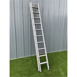 Gravity-Randall double 10 aluminium extending ladder  - THIS LOT IS TO BE COLLECTED BY APPOINTMENT FROM DUGGLEBY STORAGE, GREAT HILL, EASTFIELD, SCARBOROUGH, YO11 3TX