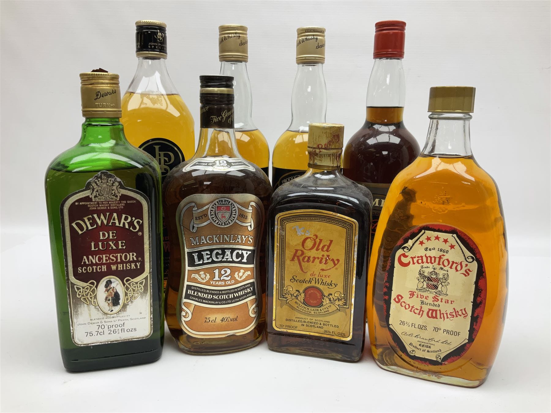 Ten bottles of blended Scotch whisky, including Macleod's Isle of Skye, Dalmeny De Luxe, Arden House, etc, various contents and proofs (10)