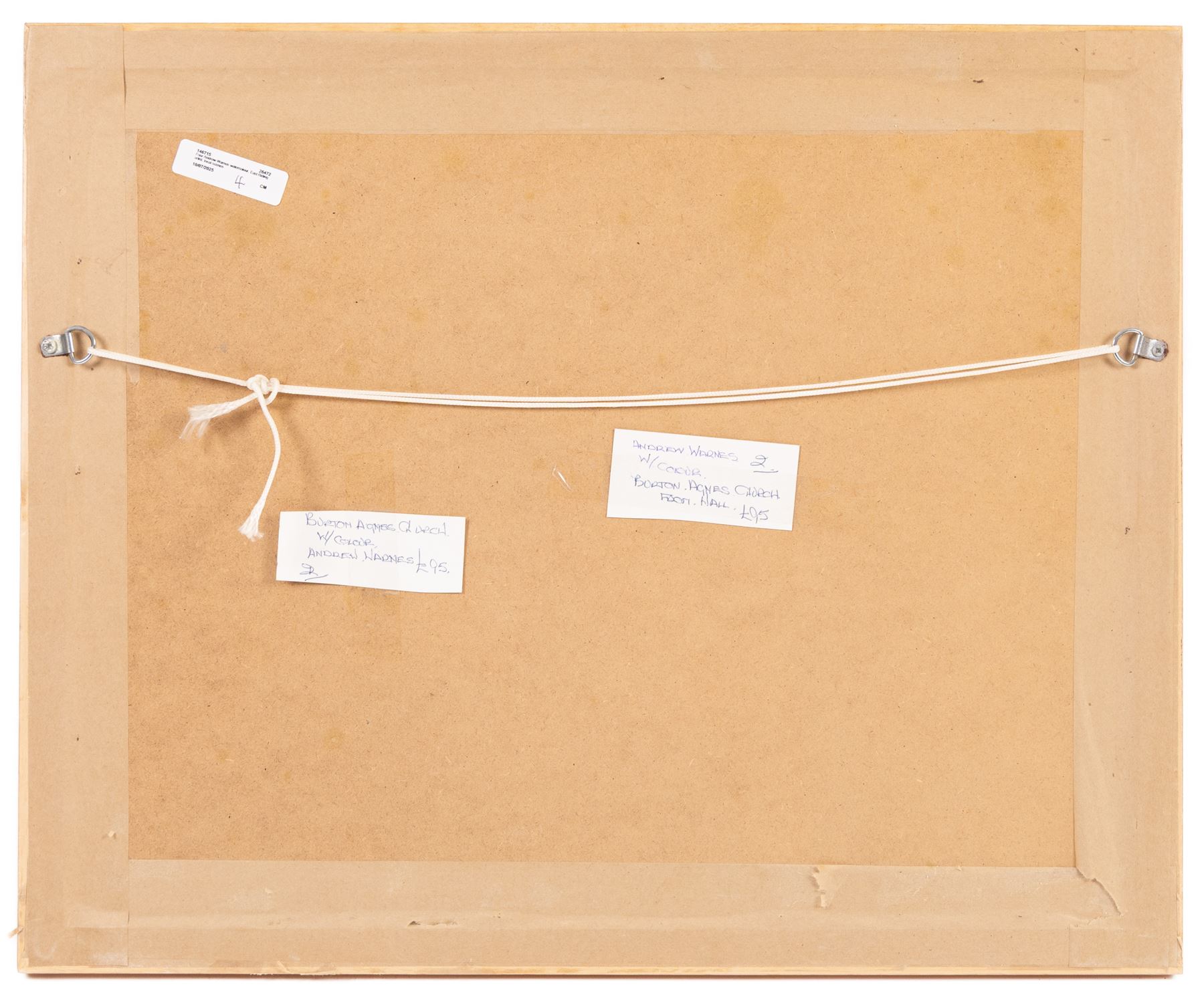 Andrew Warnes (East Riding 20th Century): 'Skidby Windmill' 'Burton Agnes Church' 'River Derwent' and another, set of four watercolours signed, mostly titled verso max 35cm x 25cm (4)