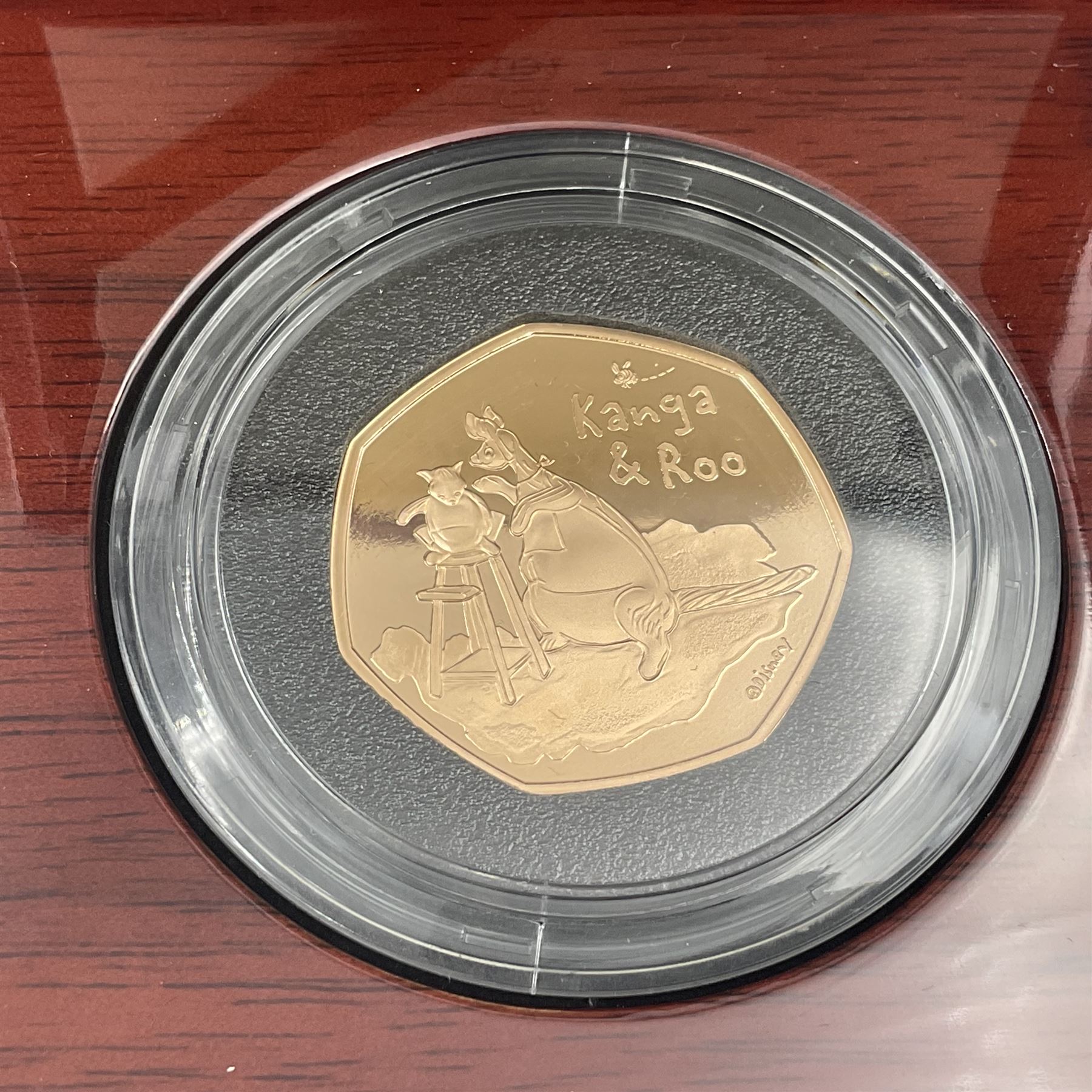 The Royal Mint United Kingdom 2022 'Kanga and Roo' gold proof fifty pence coin, cased with certificate