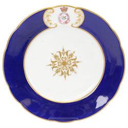 Six armorial collectors plates, including three Samson examples 