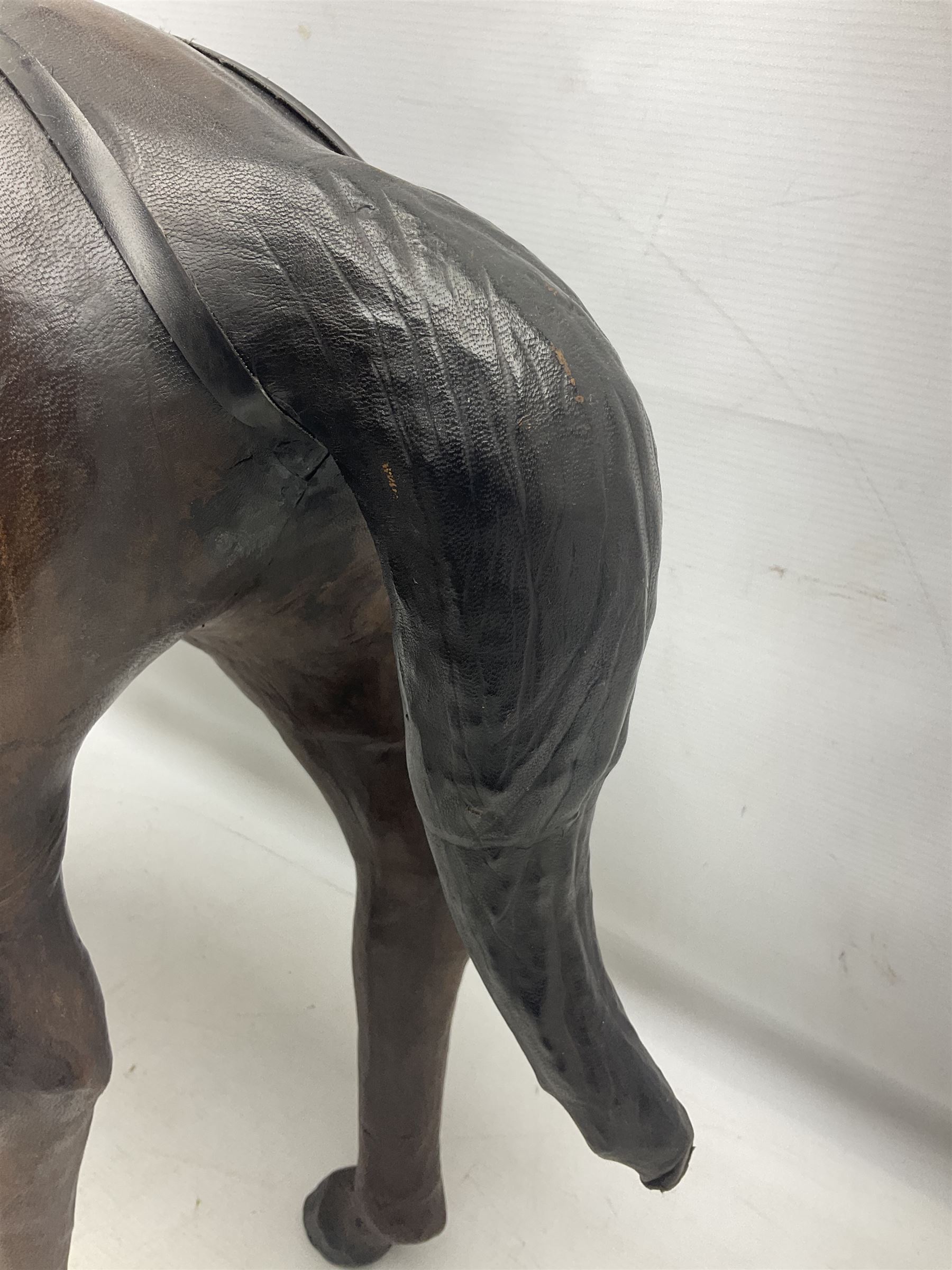 Liberty style leather horse, H68cm