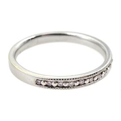 9ct gold diamond half eternity ring, hallmarked