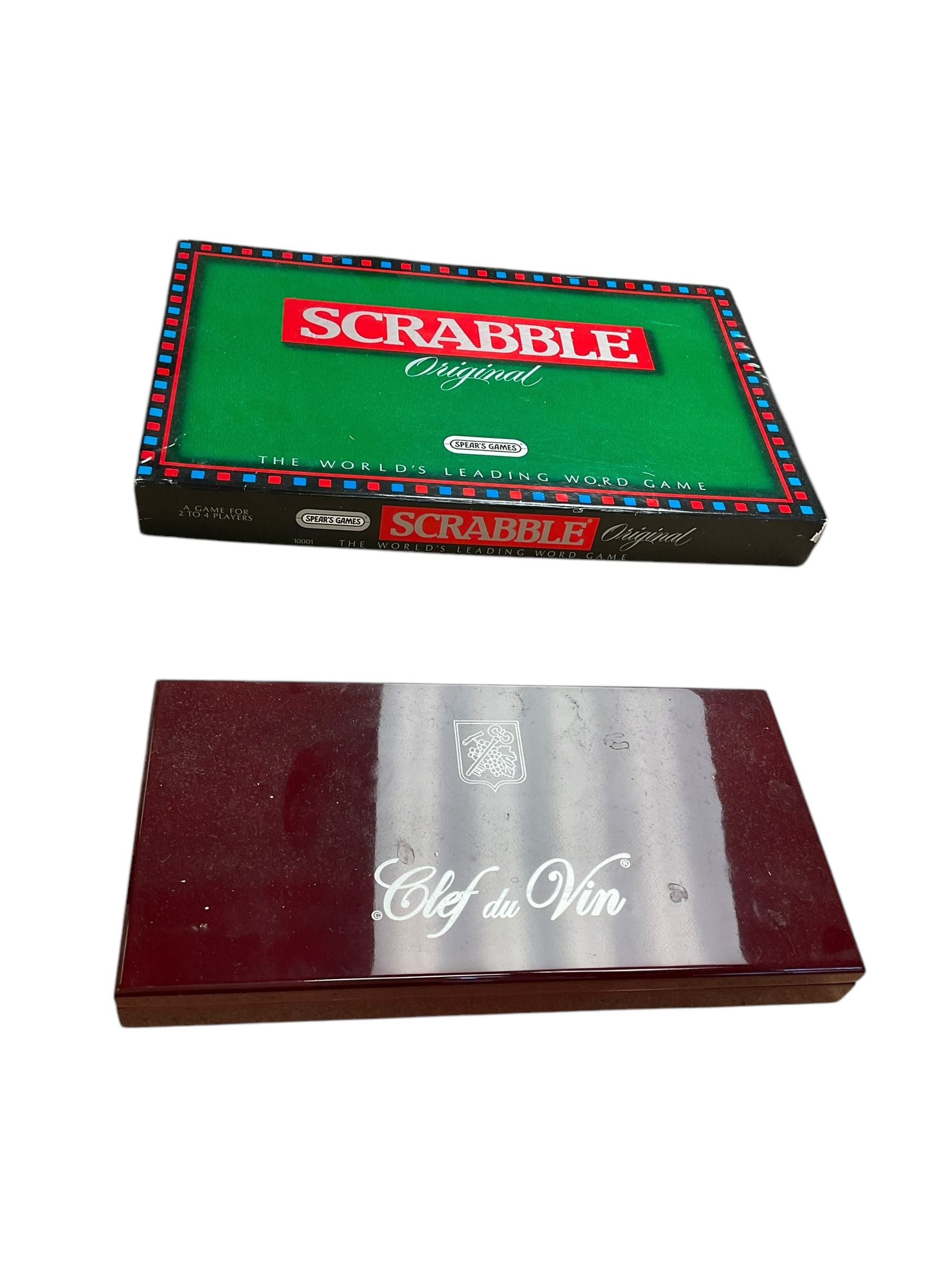Collection of games including dominos and scrabble together with other collectables  