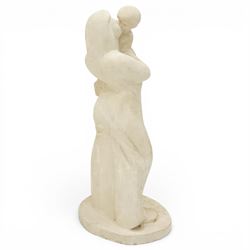 Robert Clatworthy RA (British 1928-2015): Mother and Child, cast fibreglass resin sculpture group in white finish, W44cm H88cm
Provenance: Gifted directly by the artist to the vendor's partner
