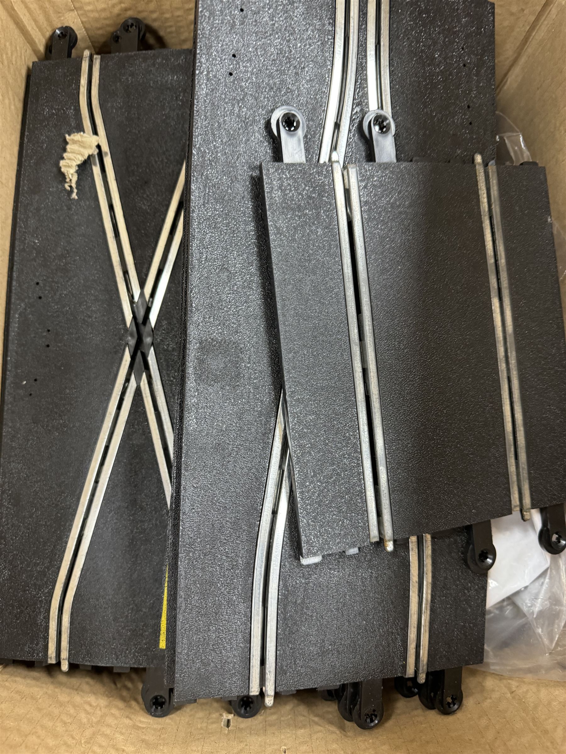 Quantity of Scalextric, including various sets; Digital Driver, Nissan Championship, Moto GP1, App Race control set and a collection of track and other accessories as per list