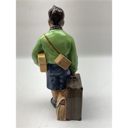 Royal Doulton The Boy Evacuee figure, modelled by Adrian Hughes, HN3202, limited edition no 8870/9500, 21cm