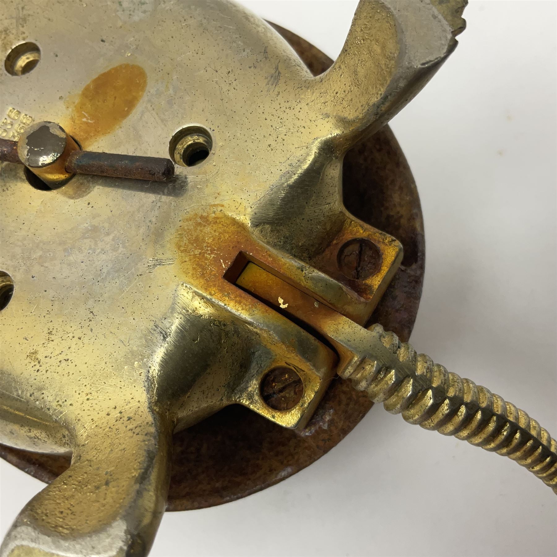 Gilt bronze novelty table bell, modelled as a tortoise, the shell concealing a clockwork movement, with impressed marks beneath, H6cm