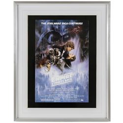 Four Cards Inc Star Wars The Movie Poster Collection prints, comprising Episode I Attack of the Clones, A New Hope, Return of the Jedi and The Empire Strikes Back, all framed, H37cm, together with a Rye by Post The History of Star Wars Original Filmcell collection, with certificate of authenticity verso