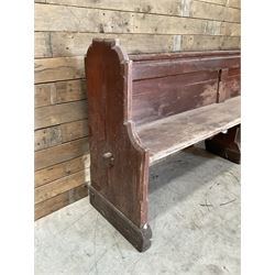 Early 20th century pine pew 