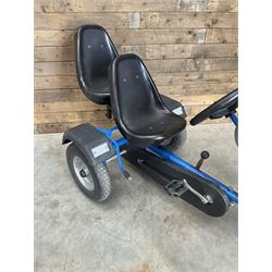 Tectake Kart two-seater blue-go kart with brake
