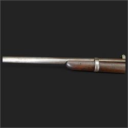 Springfield single shot service rifle, 1866 Allin conversion trapdoor model, 50-70 Cal, the lock marked 1864 with eagle and 