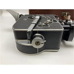 Paillard Bolex H8 RX cine camera body, serial no.195008, with 'Kern Paillard Vario Switar 36EE 1:1,9 f=8/36mm H8 RX' lens, serial no. 955497, in fitted leather carrying case  