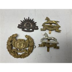 South African Army Orange Free State Artillery badge; three Commonwealth badges; and twelve Yorkshire/Lincolnshire badges including East Yorkshire, West Riding, York and Lancaster, West Yorkshire etc (16)
