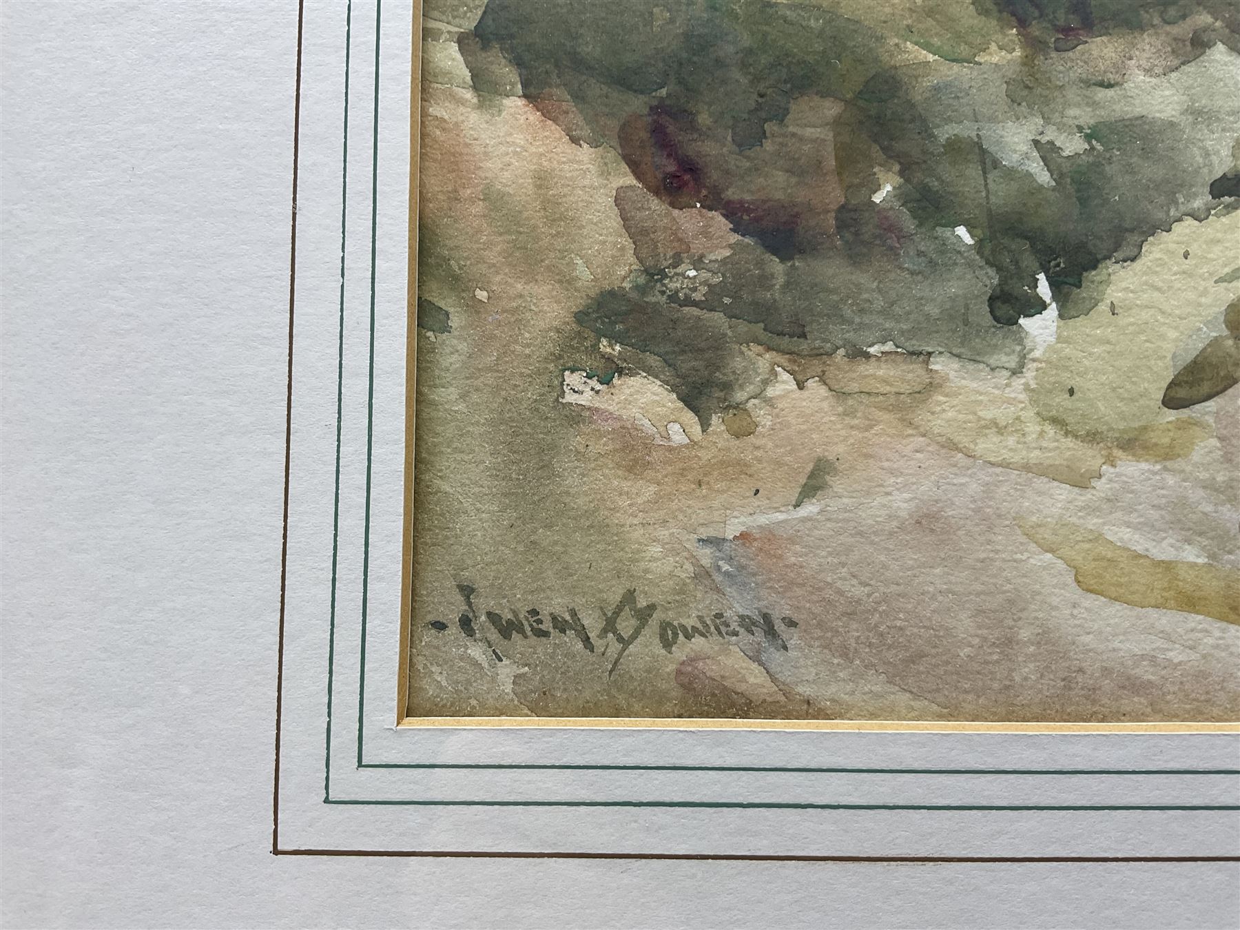 Owen Bowen (Staithes Group 1873-1967): 'Road to the Old Church House - Robin Hood's Bay', watercolour signed, titled verso 24cm x 34cm