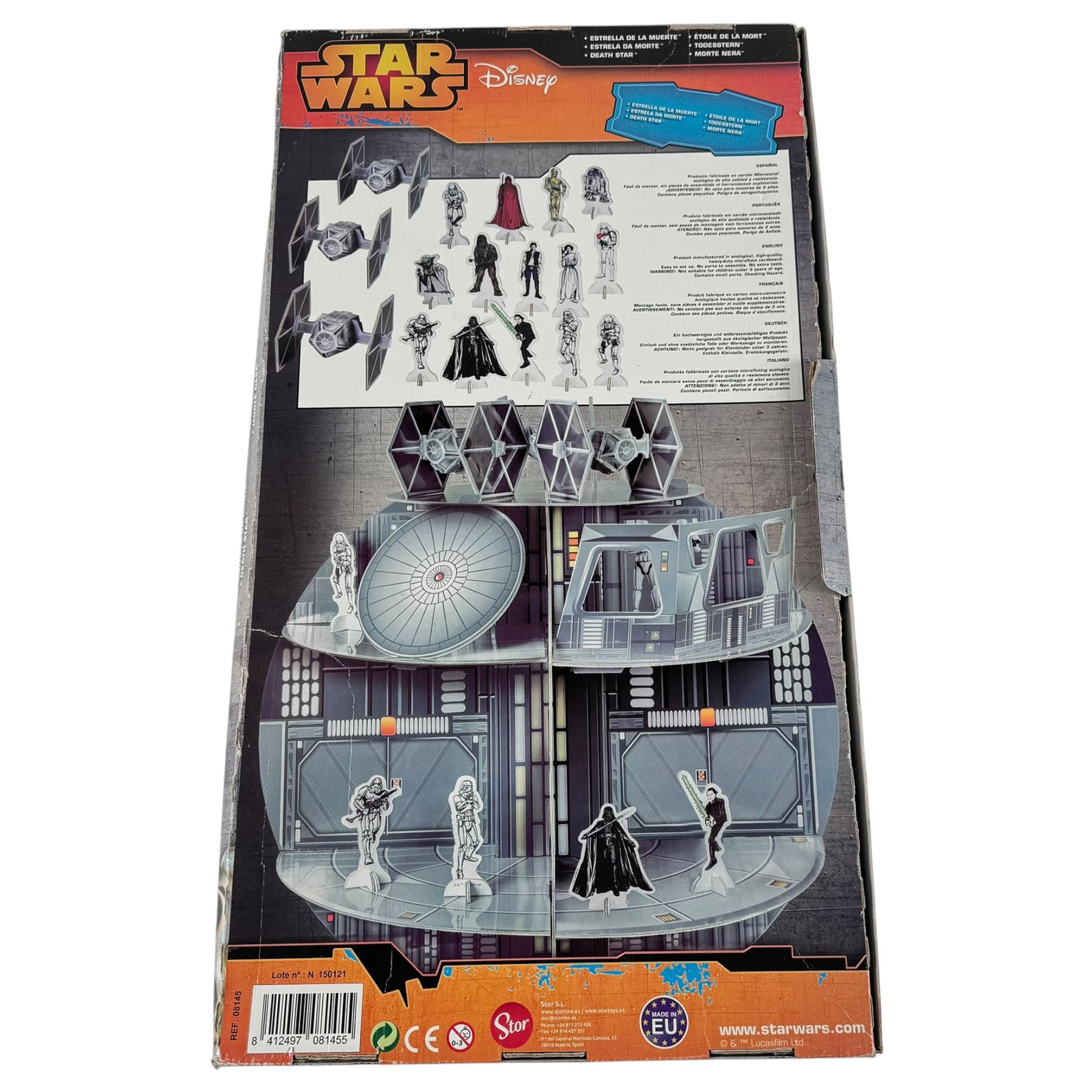 Collection of Hasbro Star Wars figures, including Han Solo prisoner action figure and loose 3.75 inch figures, Stor Disney Star Wars Death Star and a Modern Age Marvel Star Wars comic book issue #12