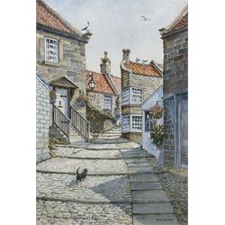Sam Burden (British 1932/38-): 'The Openings - Robin Hood's Bay', watercolour signed and titled 33cm x 23cm