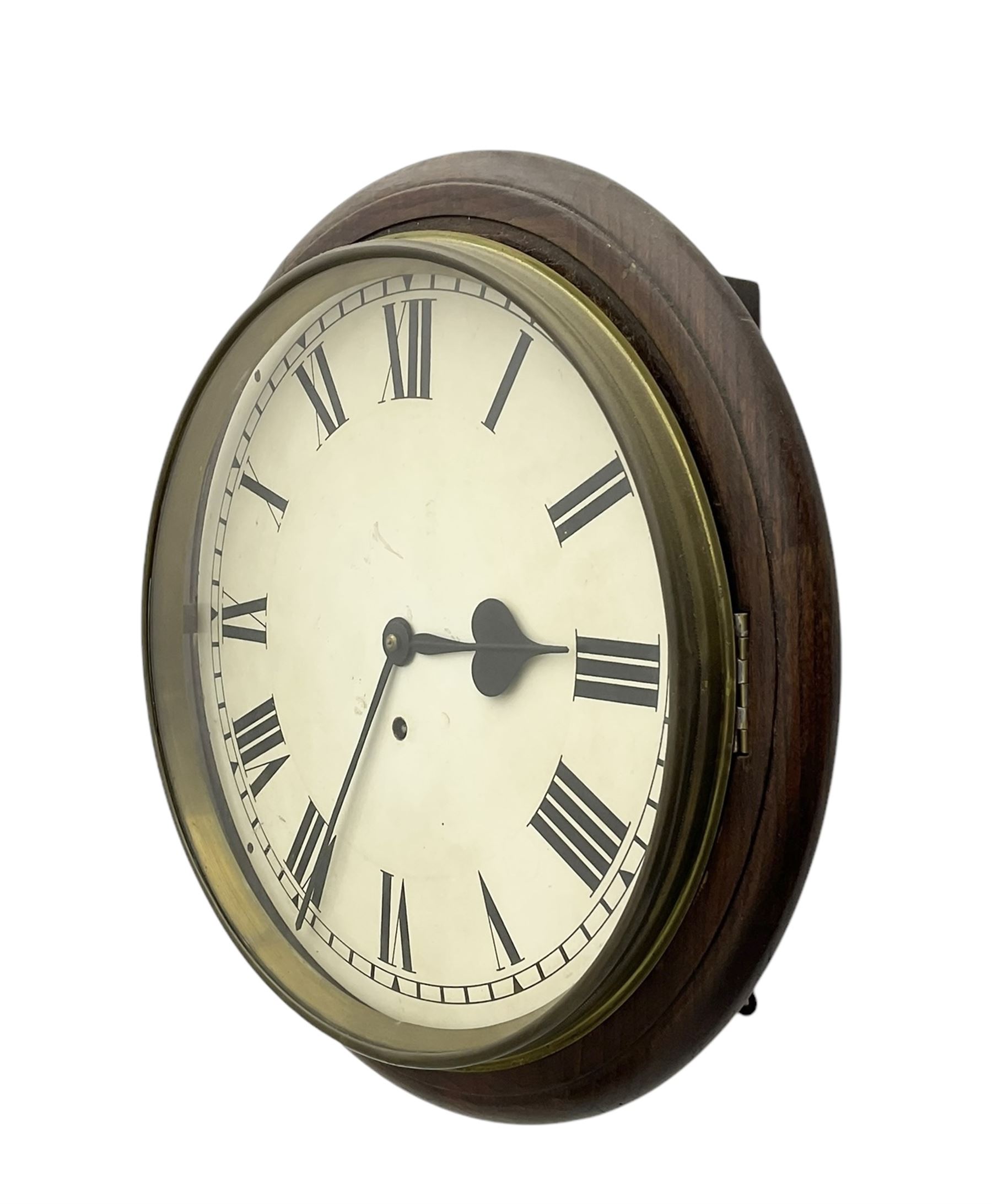 English- 8-day early-20th century spring driven wall clock, with a 17