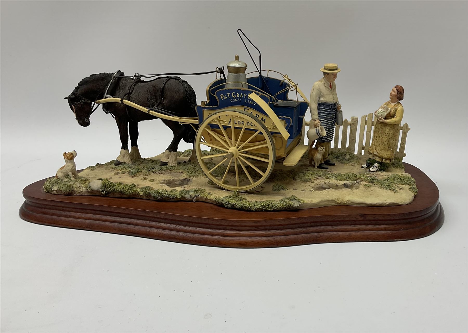 Border Fine Arts limited edition figure, Daily Delivery, model no JH103 by Ray Ayres 299/1500 on a wooden base L39cm, with certificate of authenticity. 