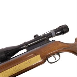 Weihrauch HW35 Export .22 air rifle, serial number 668937, with Hunter 6x40 scope attached 