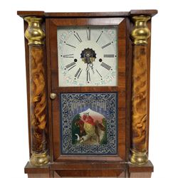 E.N. Welch of Forestville Connecticut U.S.A. - 8-day weight driven mahogany 