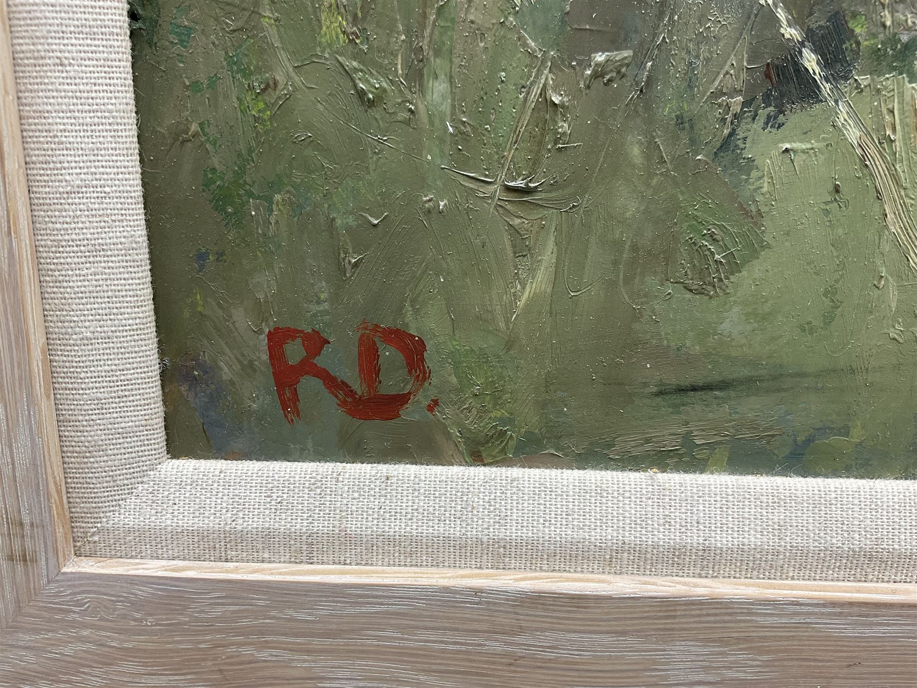 Robert Dawson (British 1926-1997): 'Tygwyn', oil on board signed with initials 51cm x 72cm 
Provenance: with the Goldmark Gallery, Uppingham