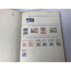 World stamps including various Chines examples from the 50s and 60s, South Africa, Russia, Switzerland, Czechoslovakia etc, housed in various albums/folders and stamp reference materials 