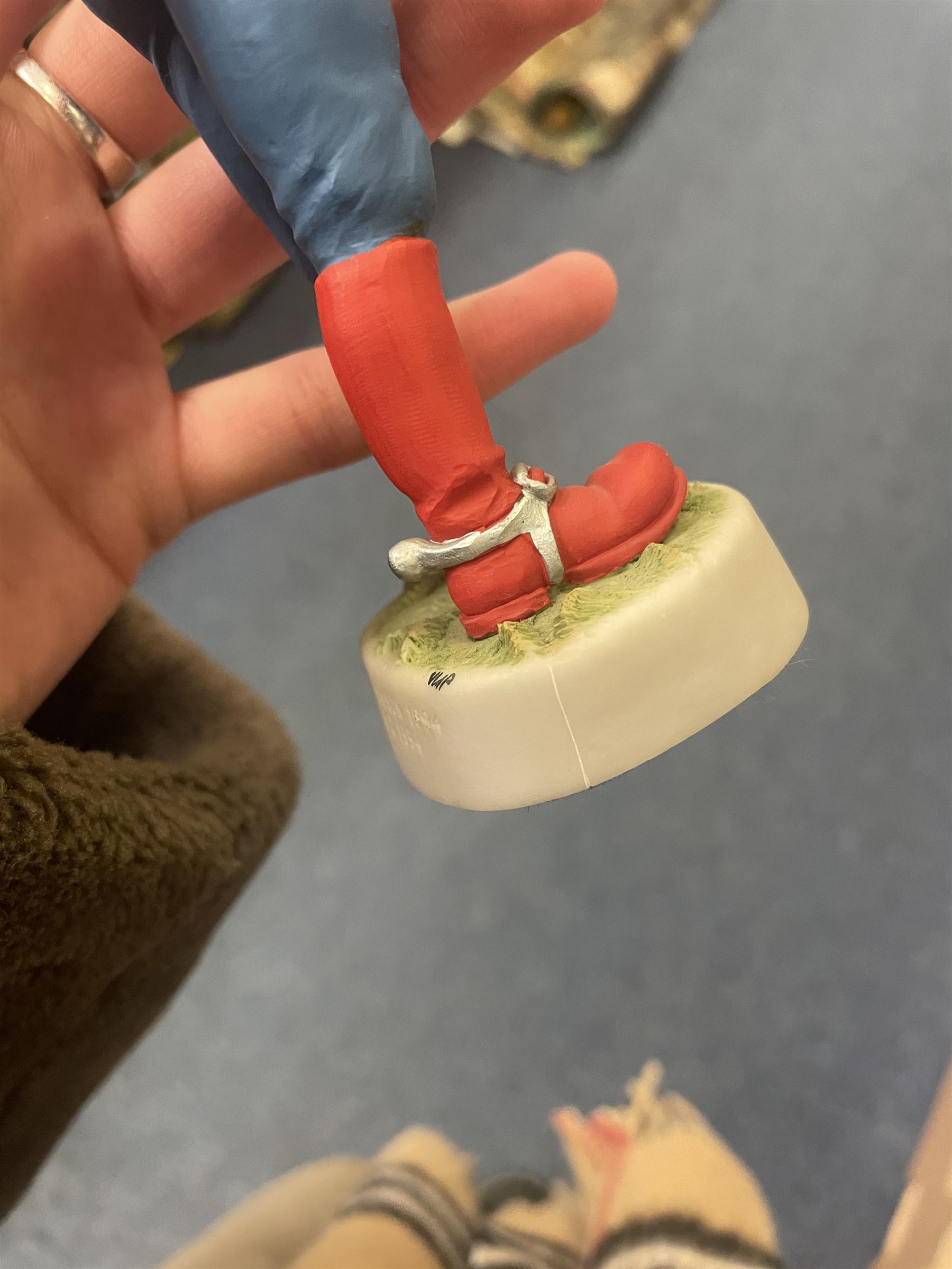 Eleven Robert Harrop figures from the Beano Dandy collection, comprising One Man & His Dawg BDS08, Picnic Desperate Dan BDS04, Fatty BD07, Desperate Dan BD03, Roger the Dodger BD20, Dennis the Menace BD01, Beryl the Peril BD05, Minnie the Minx BD04, Surfing BP03, two Spotty BD16, together with a Genuine Beano Ware lidded box (12)