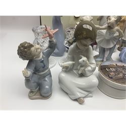 Five Lladro figures, to include Mary, Jesus, polar bear etc, together with a large collection of Nao figures and other ceramics 