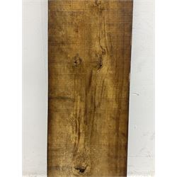 20th century hardwood Dutch folk art Speculaasplank or biscuit mould, typically carved with figure in traditional dress, H132cm