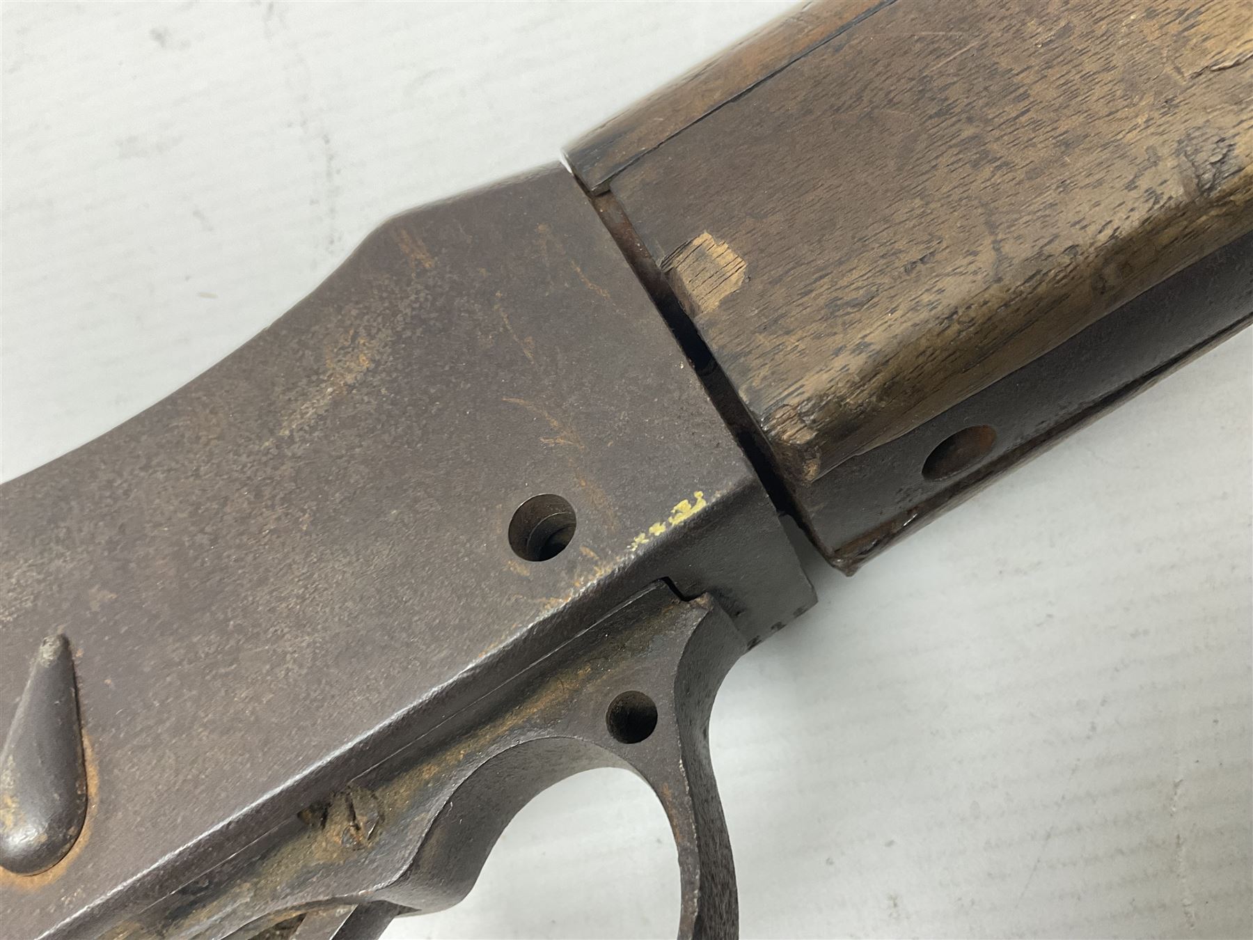 RFD ONLY AS NOT NITRO OR BLACK POWDER PROOFED - two late 19th century Martini Henry .303 carbines in poor condition for spares or repair, no visible numbers (2)
