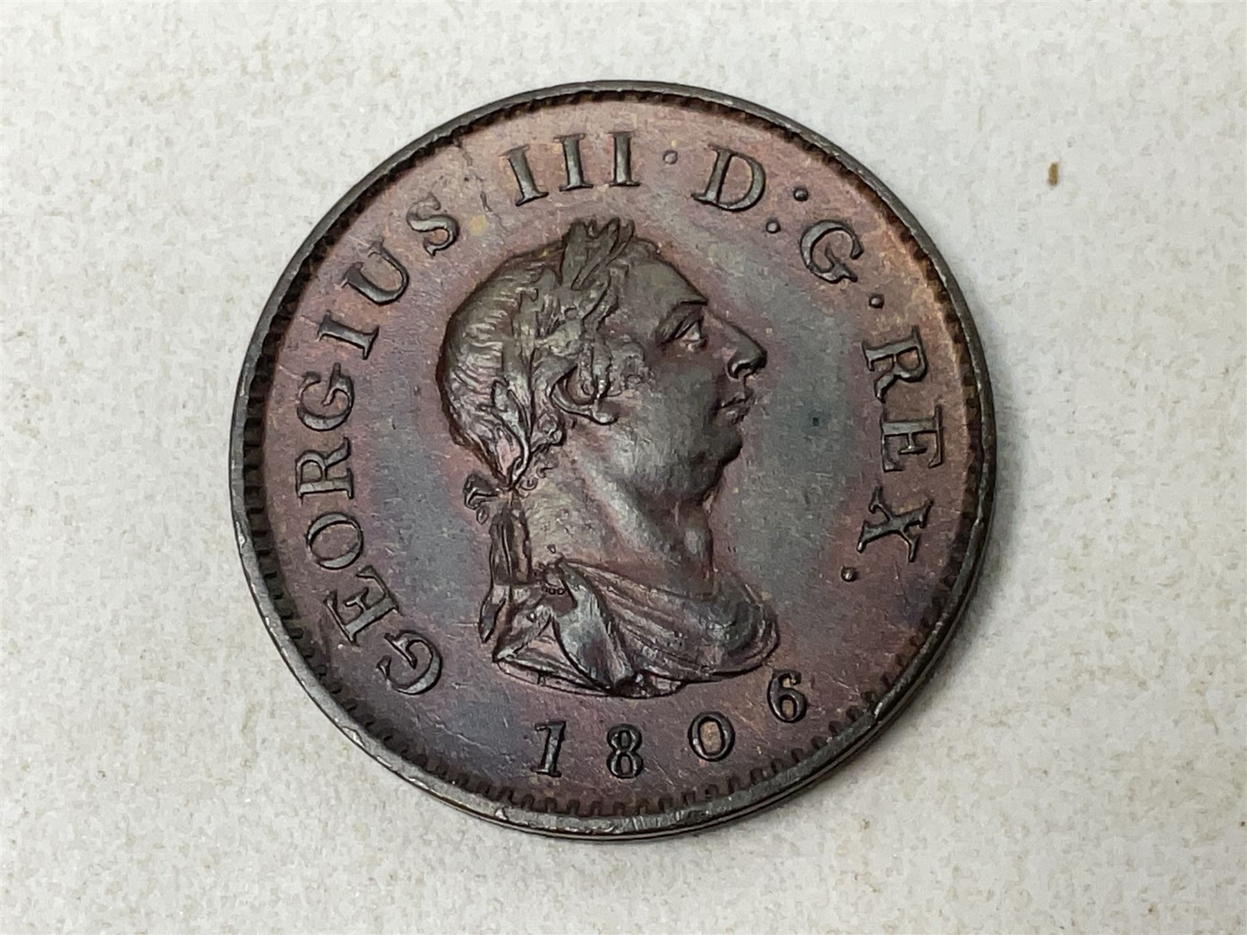 George III 1806 farthing coin