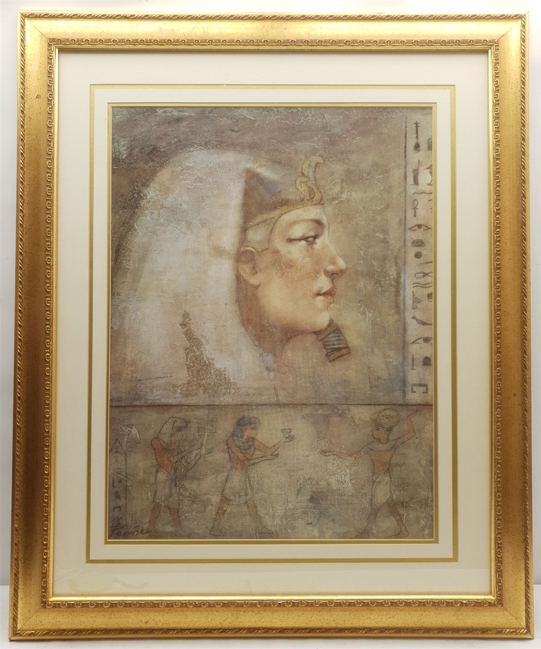 After John David Parrish (USA 1956-): 'Ramses' and 'Cleopatra', pair colour prints 59cm x 44cm