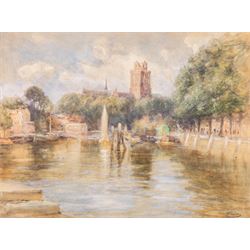 Robert Jobling (Staithes Group 1841-1923): 'Dordrecht', watercolour signed titled and date...