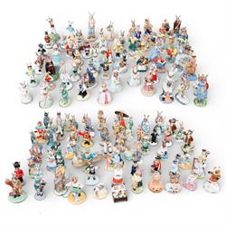 Large and extensive collection of Royal Doulton Bunnykins figures, the majority with certificates, approximately 140 overall, and a similarly large collection of boxes 