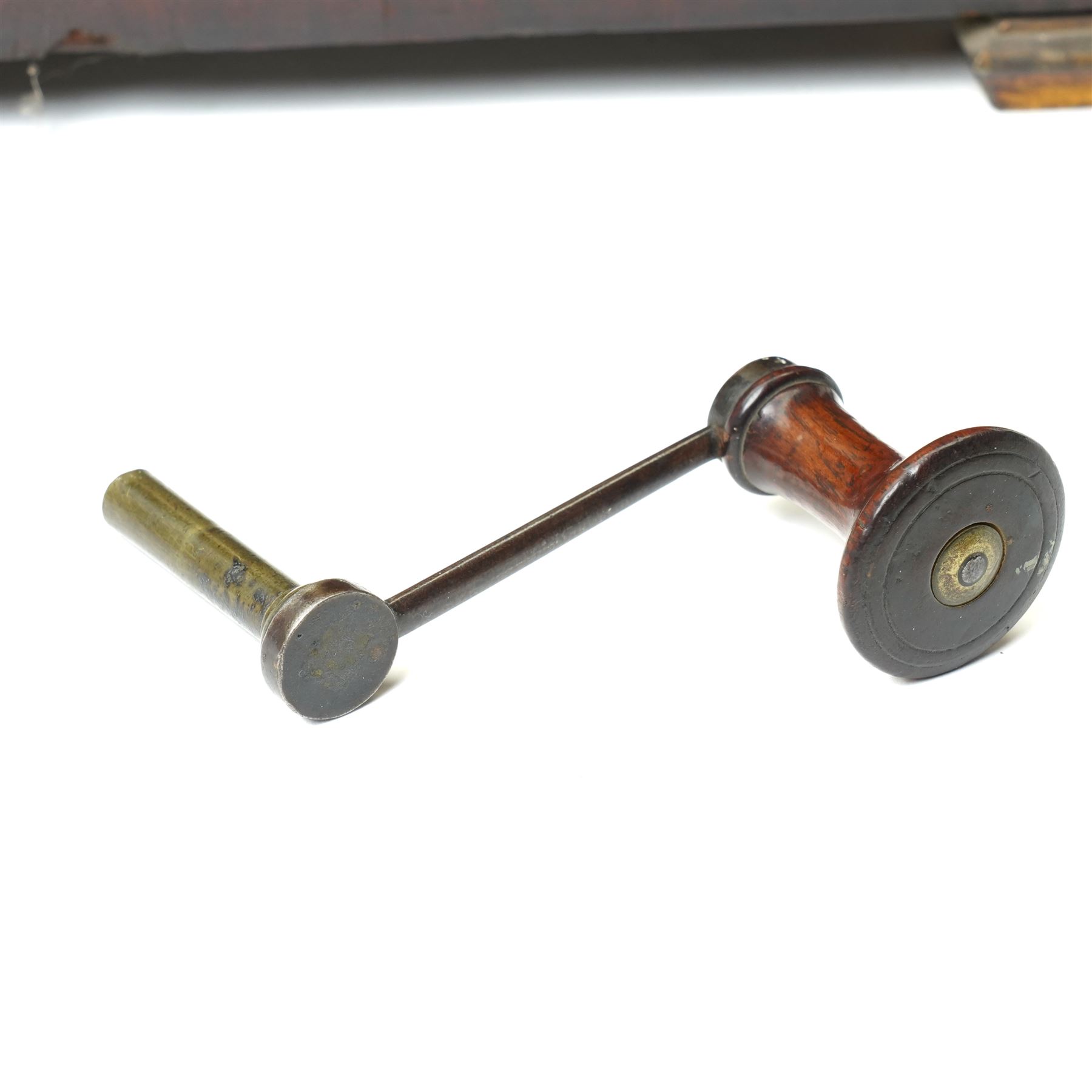 18th century twin fusee bracket clock with recoil anchor escapement the steel and brass dial inscribed Joseph Lake, London with strike silent ring and ormolu spandrels, engraved back plate in caddy top walnut case H47cm