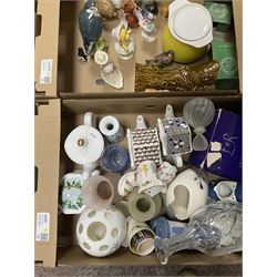 Collection of Beswick figures, together with other collectables, including Russian dolls, teapots, vases etc, in six boxes