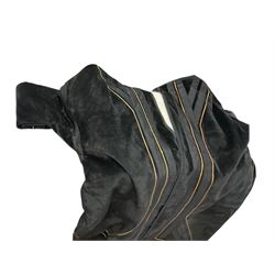 Ceremonial black robe, with gold trim, together with modern military jackets and jumpers etc together with two certificates