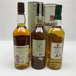 Tamnavulin, 12 year old, single malt Scotch whisky, Knockdhu, 12 year old, single malt Scotch whisky for Harrods and Tamnavulin, double cask single malt Scotch whisky, various contents and proof 