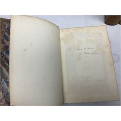 19th century and later leather bound books, to include Froissart, Sir John; Chronicles of England, France, Spain, Portugal, Scotland... two volumes London, 1812, Lyttleton, George: The History of England... two volumes London 1806, Clarke Adams; The Holy Bible, in six volumes, London 1836 and five other books 