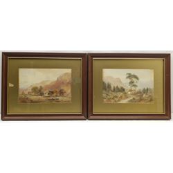 William Appleton (British 19th Century): 'Gods Acre' and Countryside Cottage, pair watercolours signed and titled 23cm x 34cm (2)