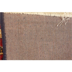  Keshan design blue ground rug/wall hanging, central medallion, 280cm x 200cm   