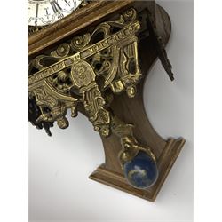 Late 20th century 'Smiths' brass bulk head type clock and a late 20th century Dutch style figural wall clock