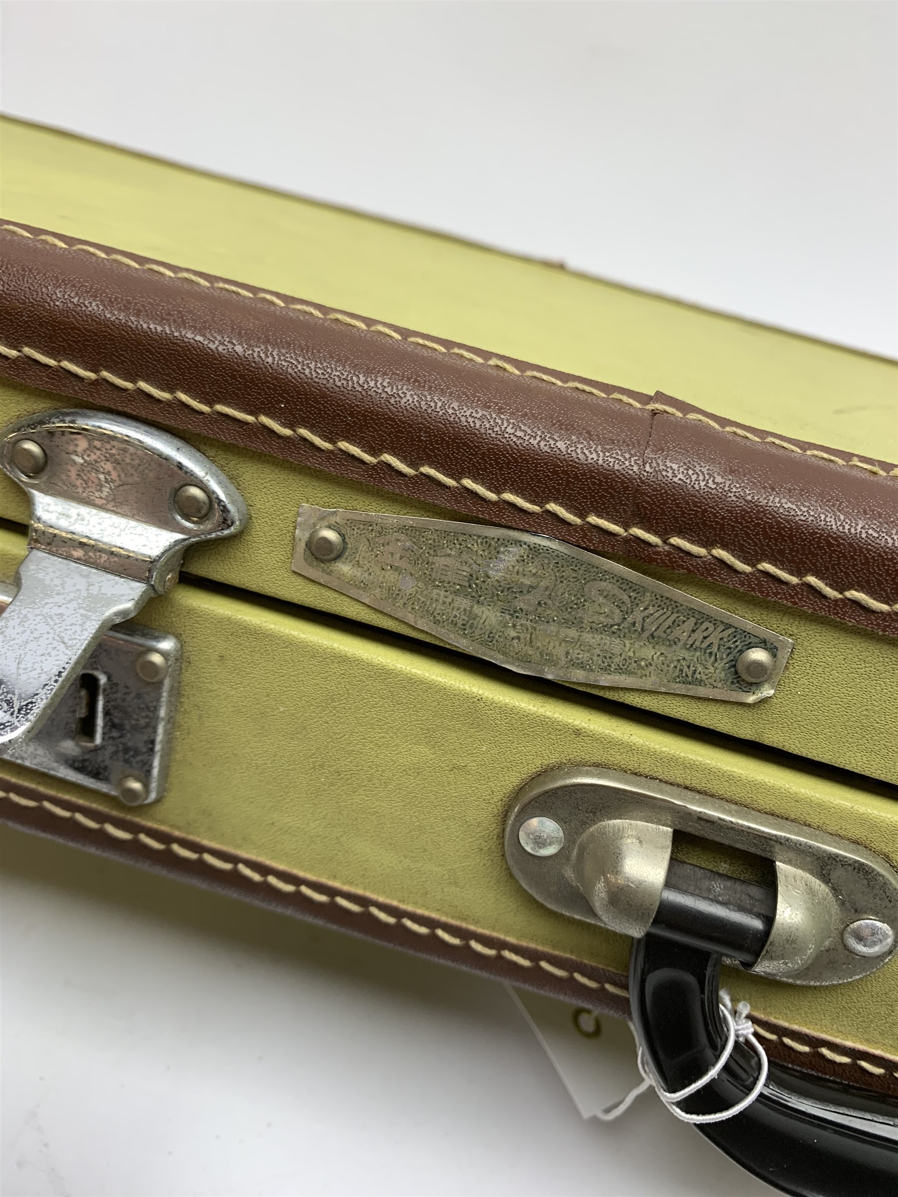 Skylark brass two-piece trombone, in fitted case with mouthpiece