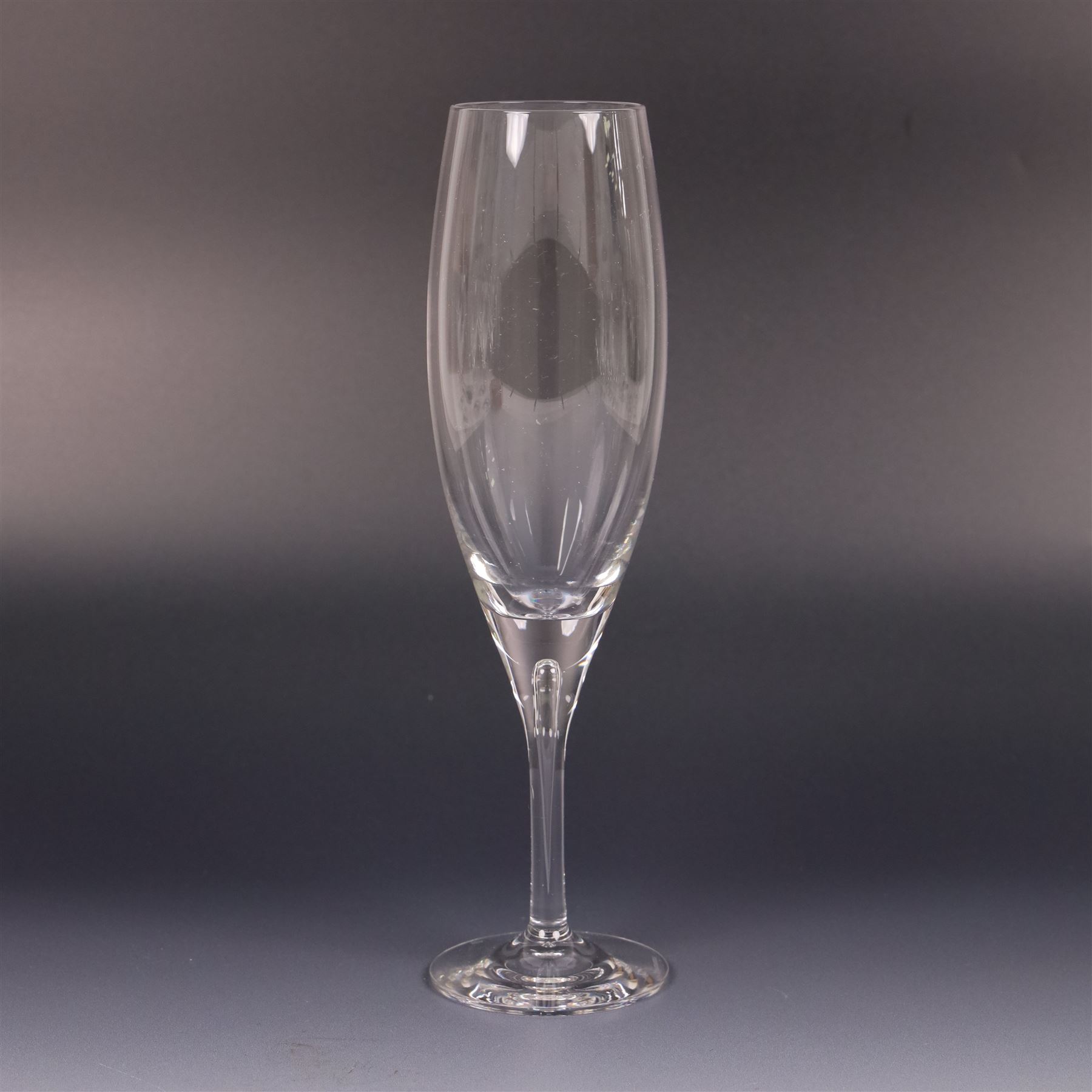 Dartington Crystal Charlotte suite for six, comprising wine, flutes, goblets and water glasses, all with boxes 