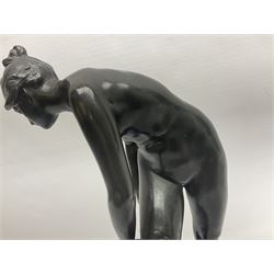 Sir Edgar Bertram MacKennal (Australian 1863-1931), Diana Wounded, bronze with black patina, signed and dated B MacKennal 1905, H37cm