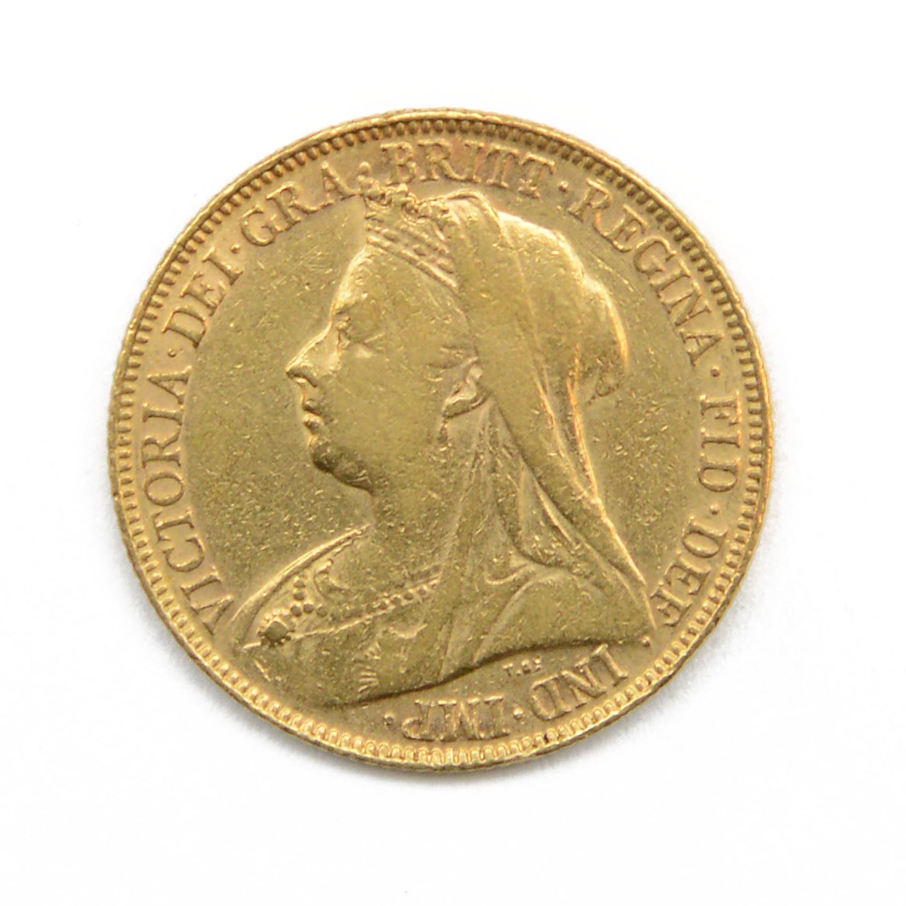 Queen Victoria 1899 gold full sovereign coin, Perth mint