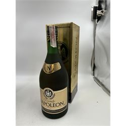 Mixed alcohol; Napoleon V.S.O.P brandy, Remy Martin V.S Grand Cru cognac and Martel VS cognac, various contents and proof (3)