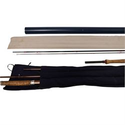 Four fishing rods, comprising Orvis Graphite 15ft 3, Thomas & Thomas 15ft, Bruce & Walker Cordon Bleu 15ft and Bruce & Walker 16ft 6in