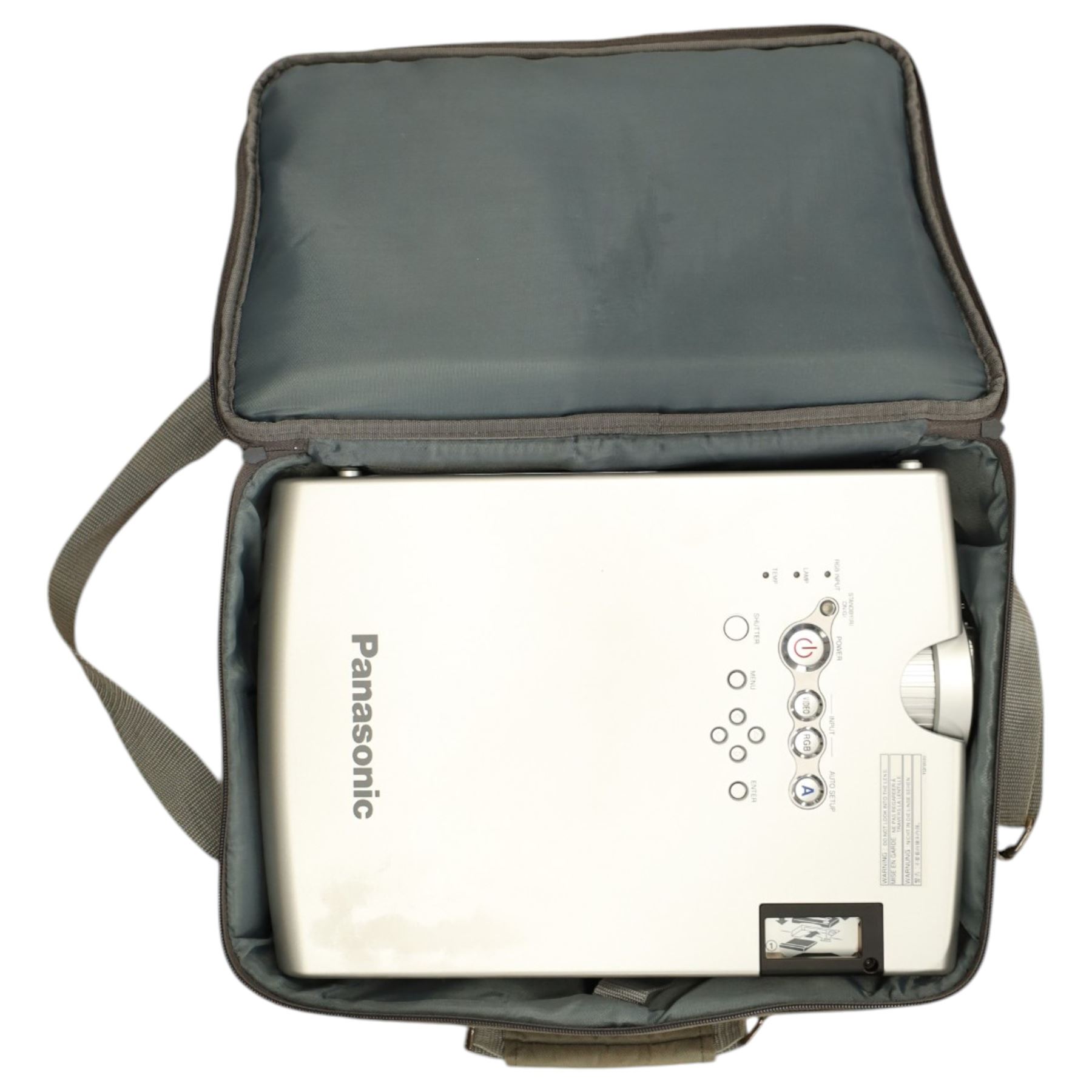 Panasonic - PT-L735NTE projector in case